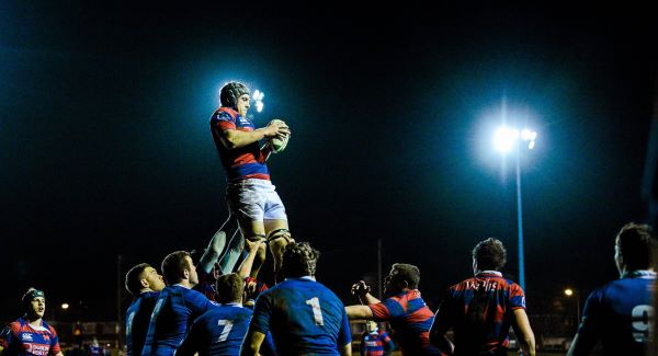 Conor O'Keeffe, Clontarf, wins a lineout.Picture: SPORTSFILE