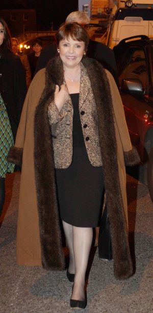 Dana arriving at Dublin Castle tonight