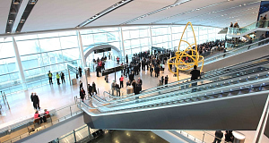 Dublin Airport, one of the country's departure points for emigrants