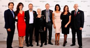 Director Mendes (third from left) pictured with Bond star Craig (centre) and the cast of 'Skyfall'