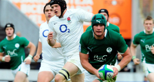 Rhys Ruddock playing for the Ireland U20s.