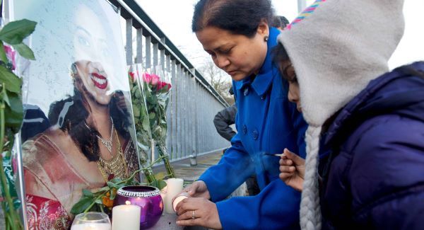 Friends of Savita Halappanavar and members of the Iindian community in Galway gather at Galway University Hospital for their own vigil in her memory. Picture: Andrew Downes