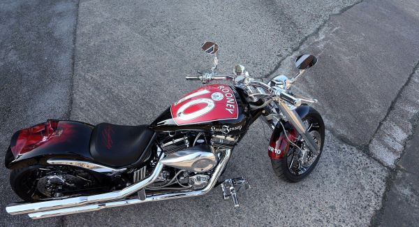 The Lauge Jensen 'Wayne Rooney' Custom Motorcycle. Picture: PA